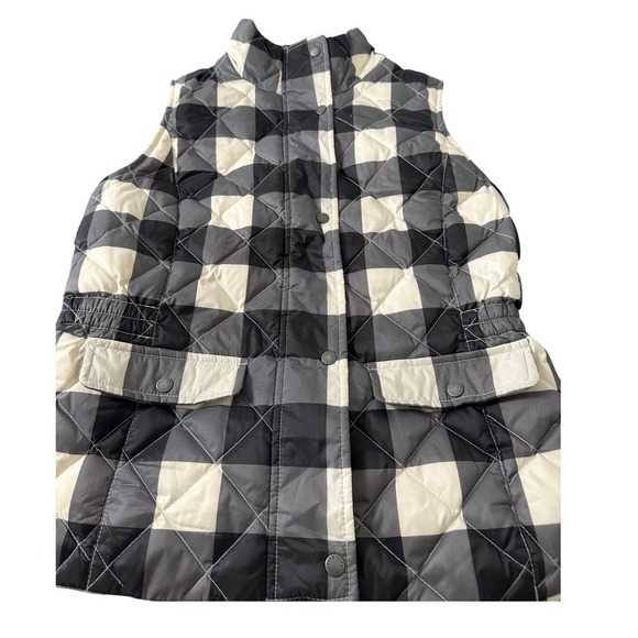 Talbots Jackets & Blazers - Talbots Petites Buffalo Plaid Quilted Puffer Vest Black White Grey Womens P